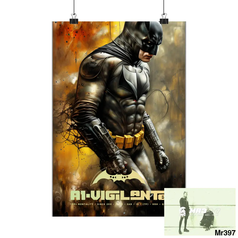 A1-Vigilante Super Resolution Batpain Steampunk Graphic Matte Vertical Posters Poster