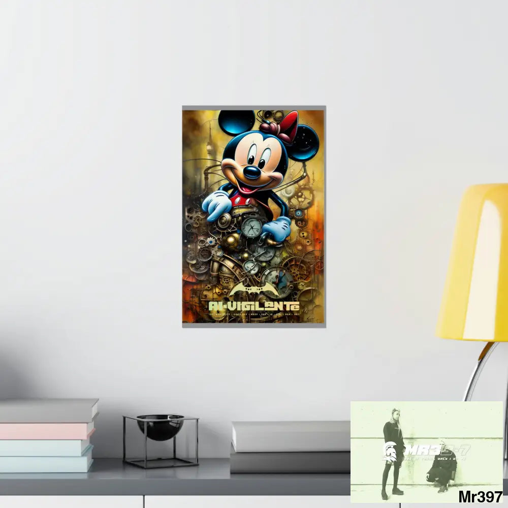 A1-Vigilante SuperResolution Micky Mouse Steampunk Graphic Matte Vertical Posters 11’’ x 17’’ / Matte Poster
