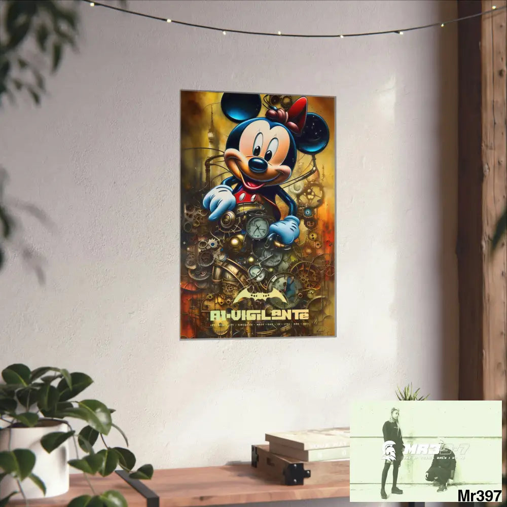 A1-Vigilante SuperResolution Micky Mouse Steampunk Graphic Matte Vertical Posters Poster