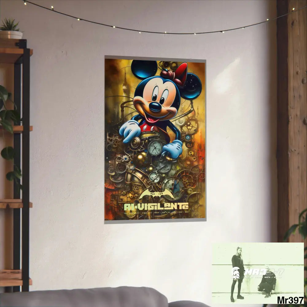 A1-Vigilante SuperResolution Micky Mouse Steampunk Graphic Matte Vertical Posters Poster