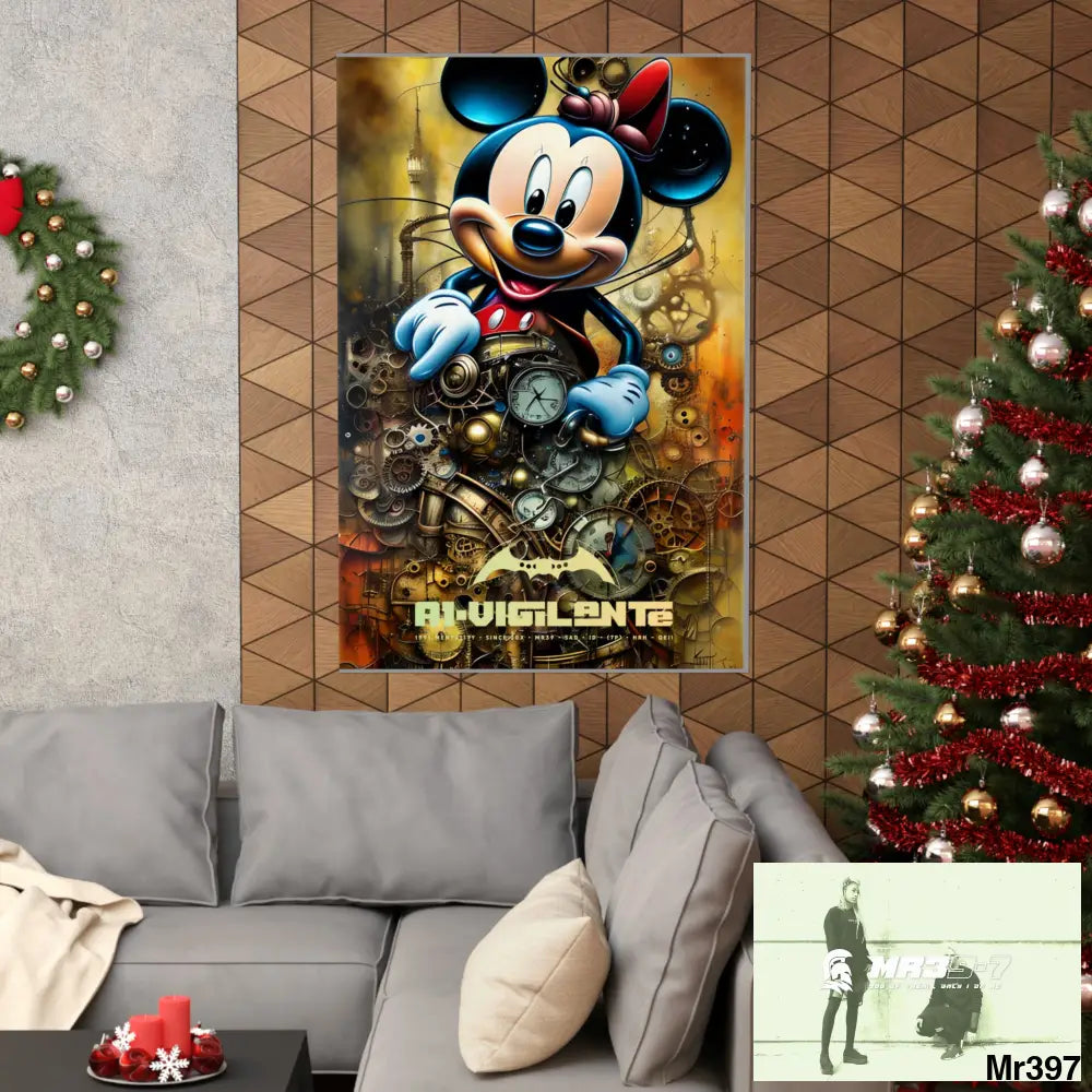 A1-Vigilante SuperResolution Micky Mouse Steampunk Graphic Matte Vertical Posters Poster