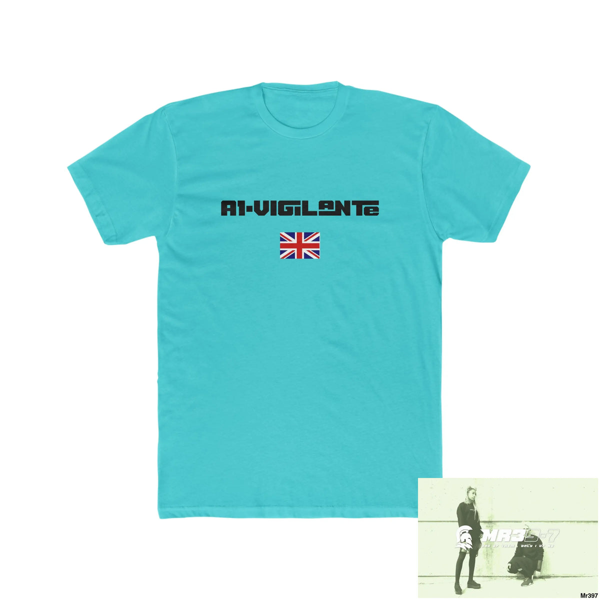 A1-Vigilante Thailand -SAS - Snowdon -Link Men’s Cotton Crew Tee Solid Tahiti Blue / S T-Shirt