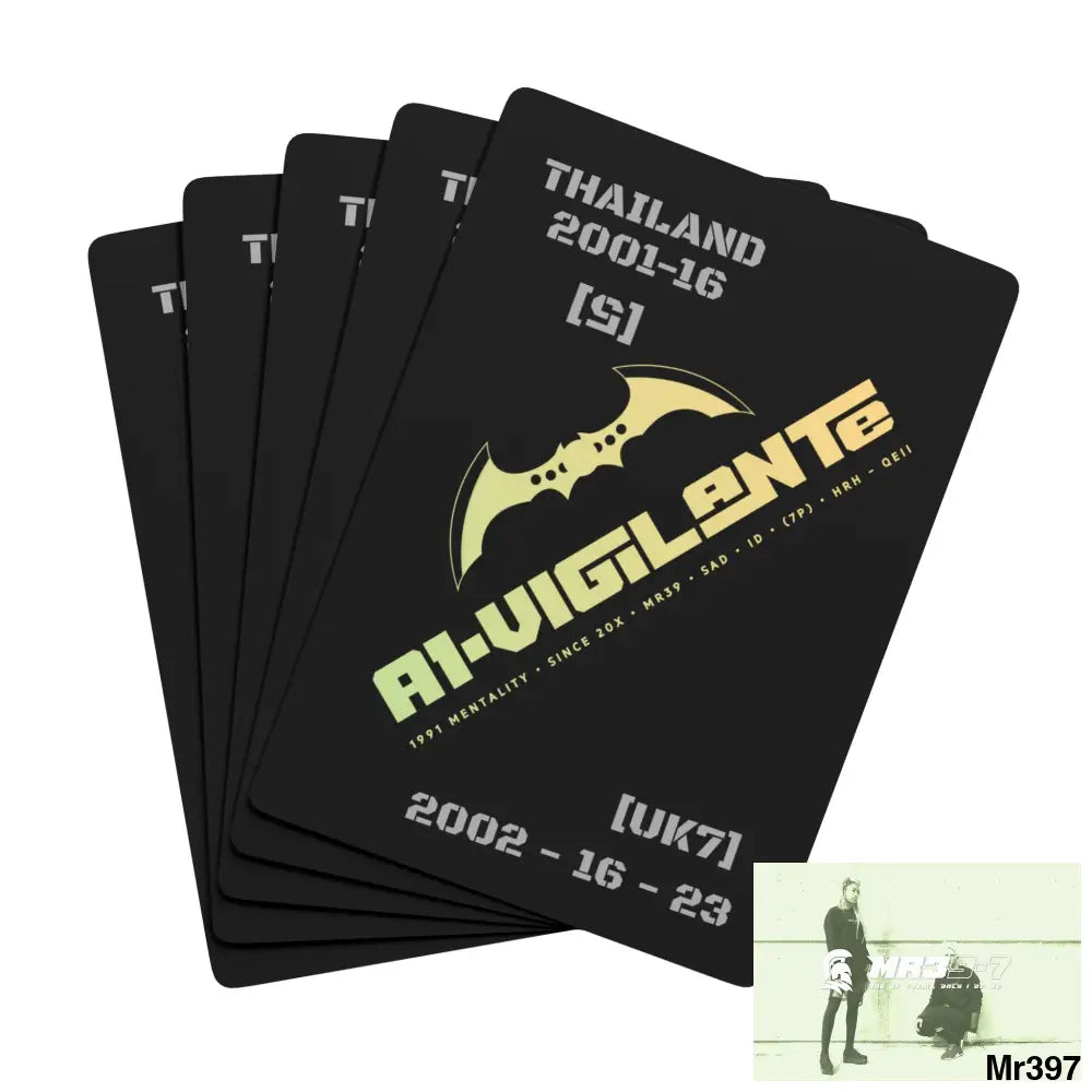 A1-Vigilante Thailand /UK Ltd Edition Custom Poker Cards 2.5’’ x 3.5’’ / White / Semi Glossy Paper products