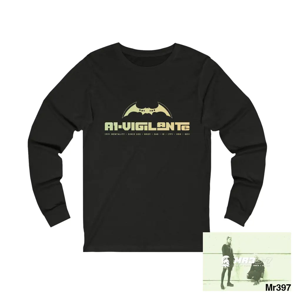A1.Vigilante Unisex Jersey Long Sleeve Tee M / Black Heather Long-sleeve