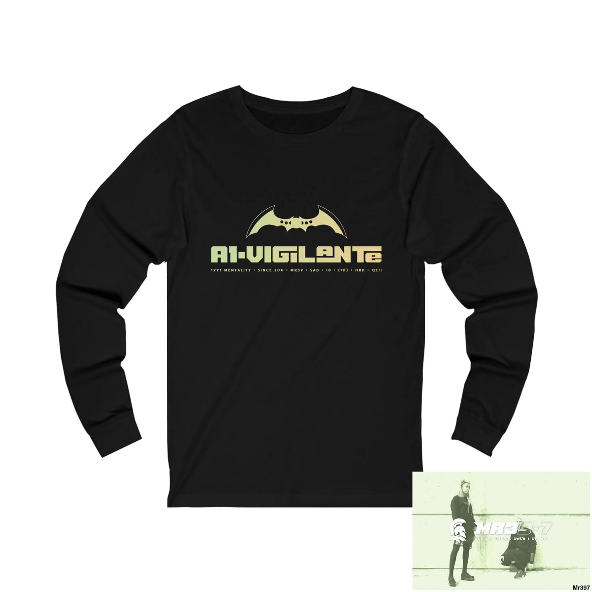 A1.Vigilante Unisex Jersey Long Sleeve Tee S / Black Long-sleeve