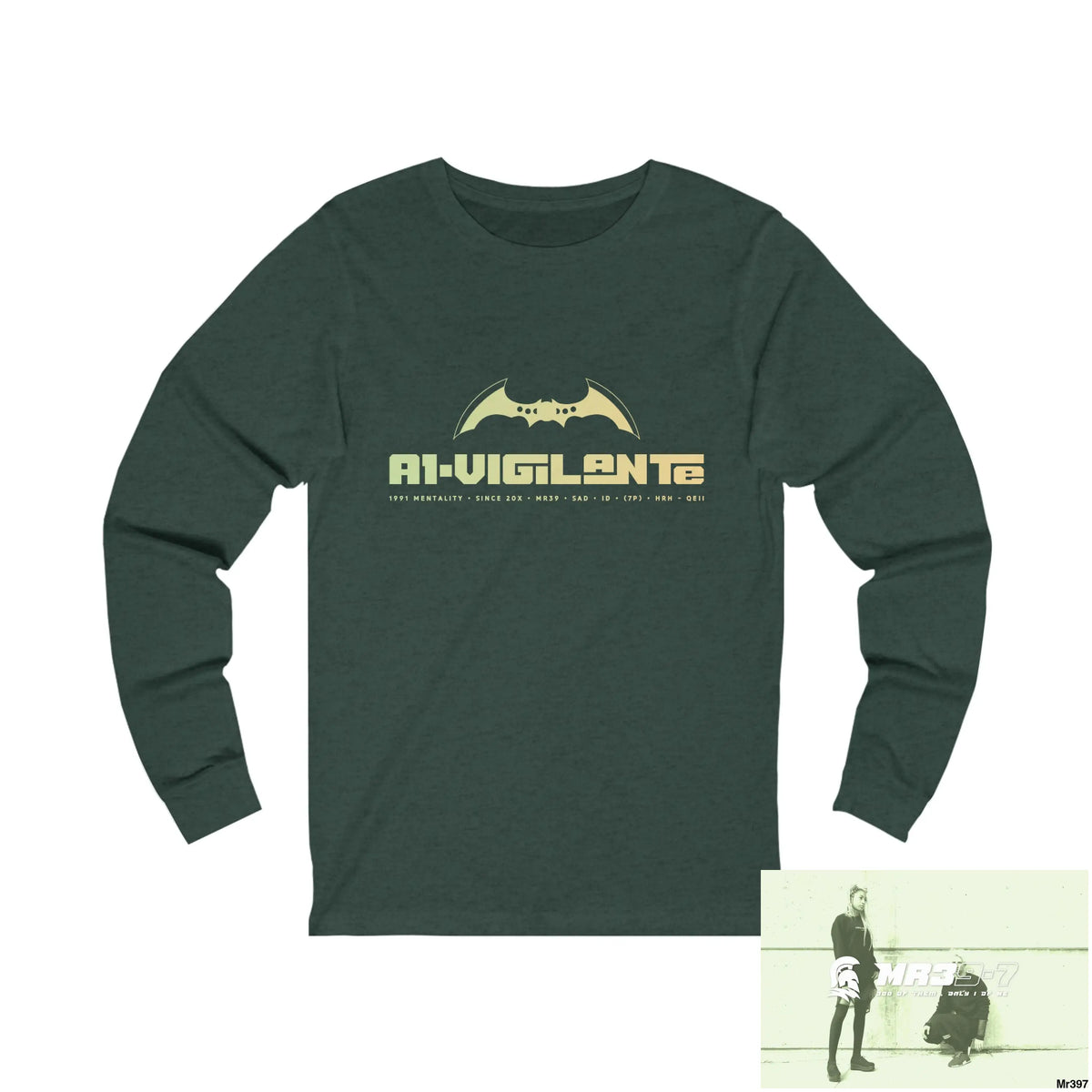 A1.Vigilante Unisex Jersey Long Sleeve Tee S / Heather Forest Long-sleeve
