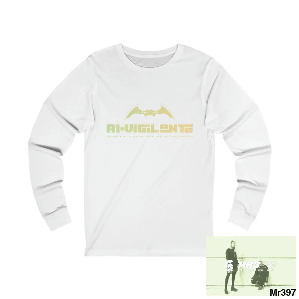 A1.Vigilante Unisex Jersey Long Sleeve Tee S / White Long-sleeve