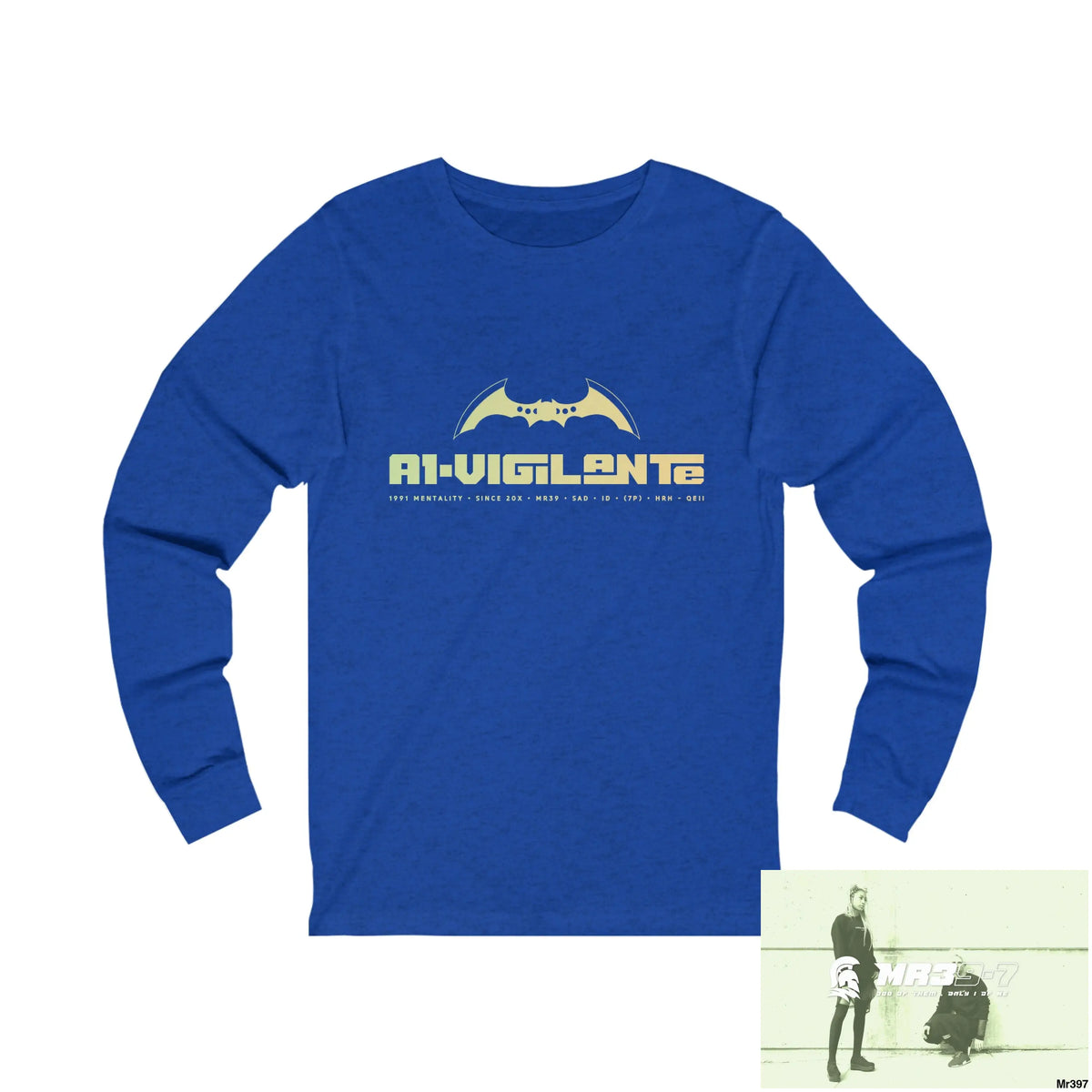 A1.Vigilante Unisex Jersey Long Sleeve Tee XL / True Royal TriBlend Long-sleeve