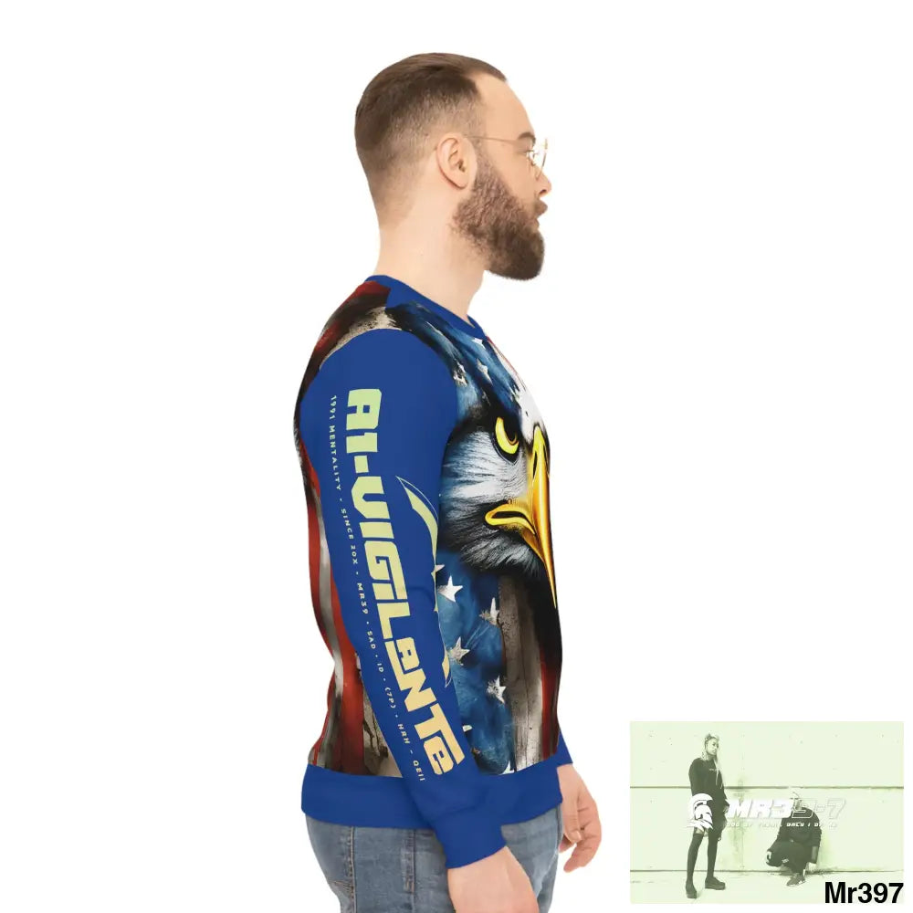 A1-Vigilante USA Lightweight Sweatshirt (AOP) All Over Prints