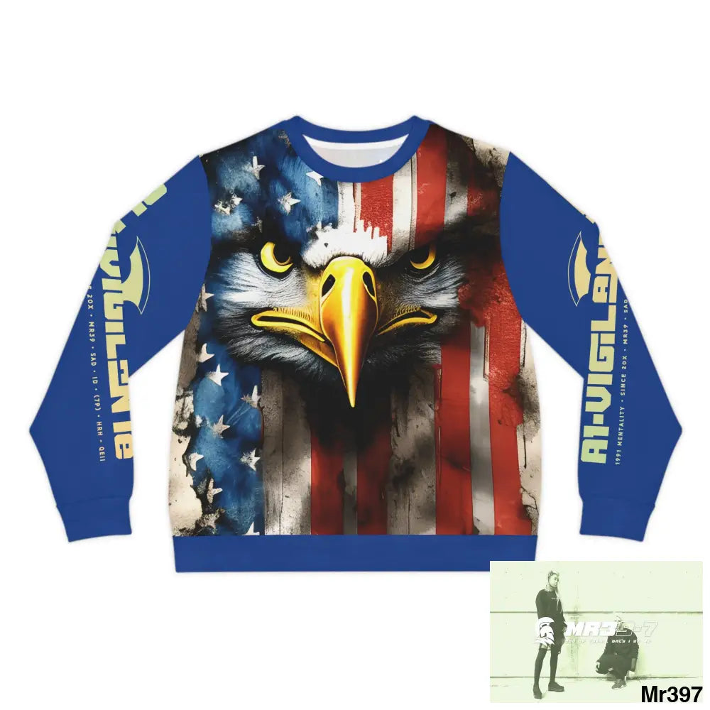 A1-Vigilante USA Lightweight Sweatshirt (AOP) S All Over Prints