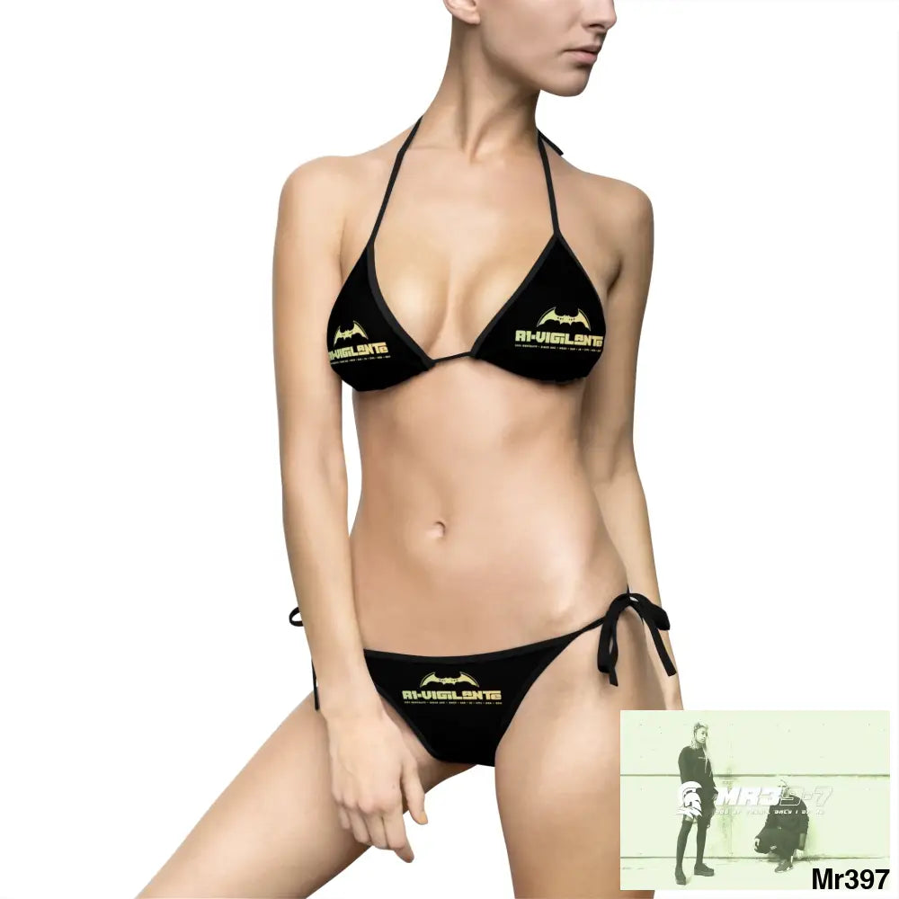 A1-Vigilante Women’s Bikini Swimsuit (AOP) S / Black All Over Prints