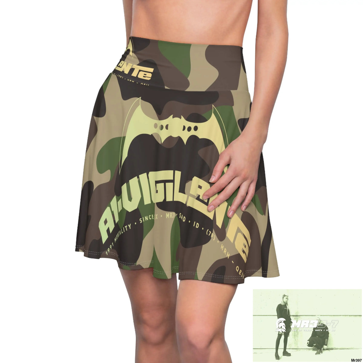 A1-Vigilante Women’s Skater Skirt (AOP) All Over Prints