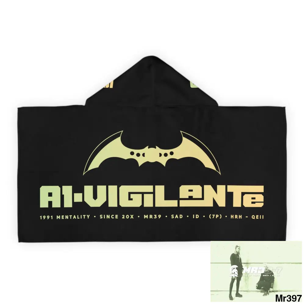 A1-Vigilante Youth Hooded Towel 24’’ × 48’’ All Over Prints