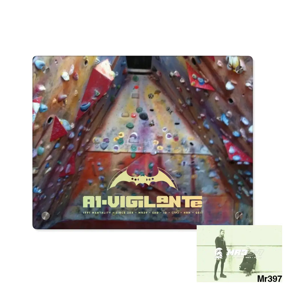 A1-VigilanteTraining Wall 20X Beacons Climbing centre Gwynedd - Acrylic Wall Art Panels 14″ x 11″ (Horizontal) / 0.25’’