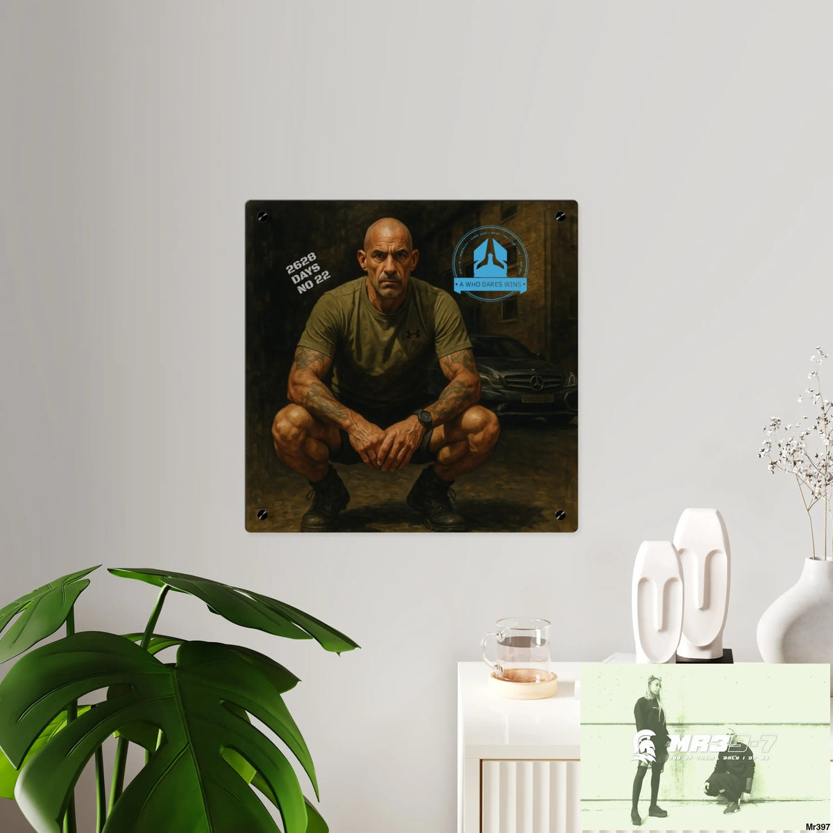 A1 Who Dares Wins 2628 days Death Flat Covert Failures Ltd Edition no 22 from France Acrylic Wall Art Panels Home Decor