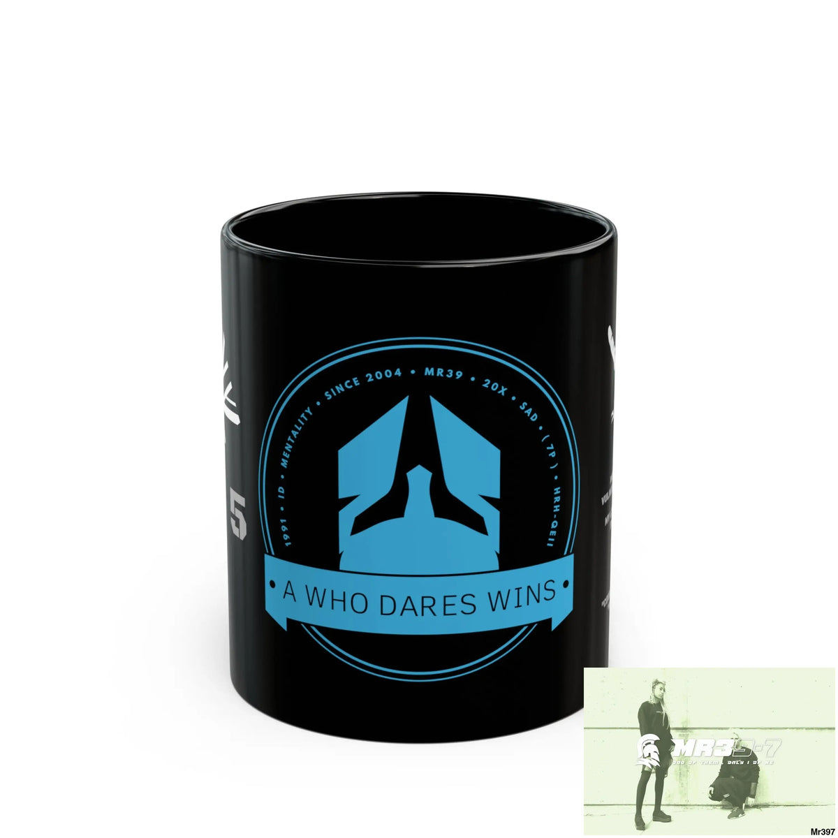 A1• Who Dares Wins 55’ s back 11oz Tactical GB / Wales Black Mug Mental Health VAR / My Life My Deaths Their Plans