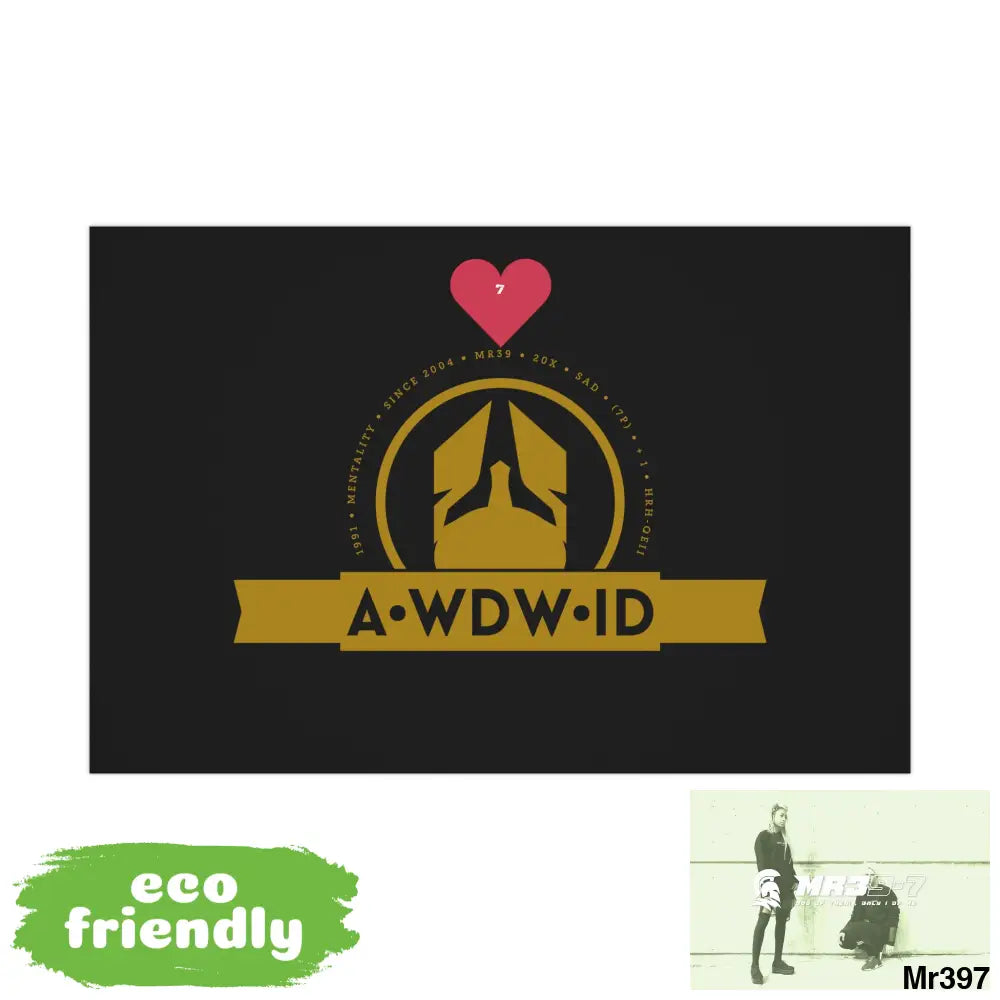 A1 Who Dares Wins 7 ID RSF Love Gift Wrap Papers 30’’ x 20’’ / Matte Home Decor