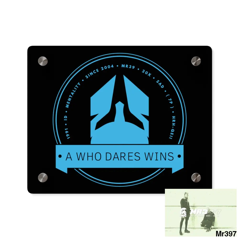 A1 Who Dares Wins Acrylic Wall Art Panels 10″ x 8″ (Horizontal) / 0.25’’ Home Decor