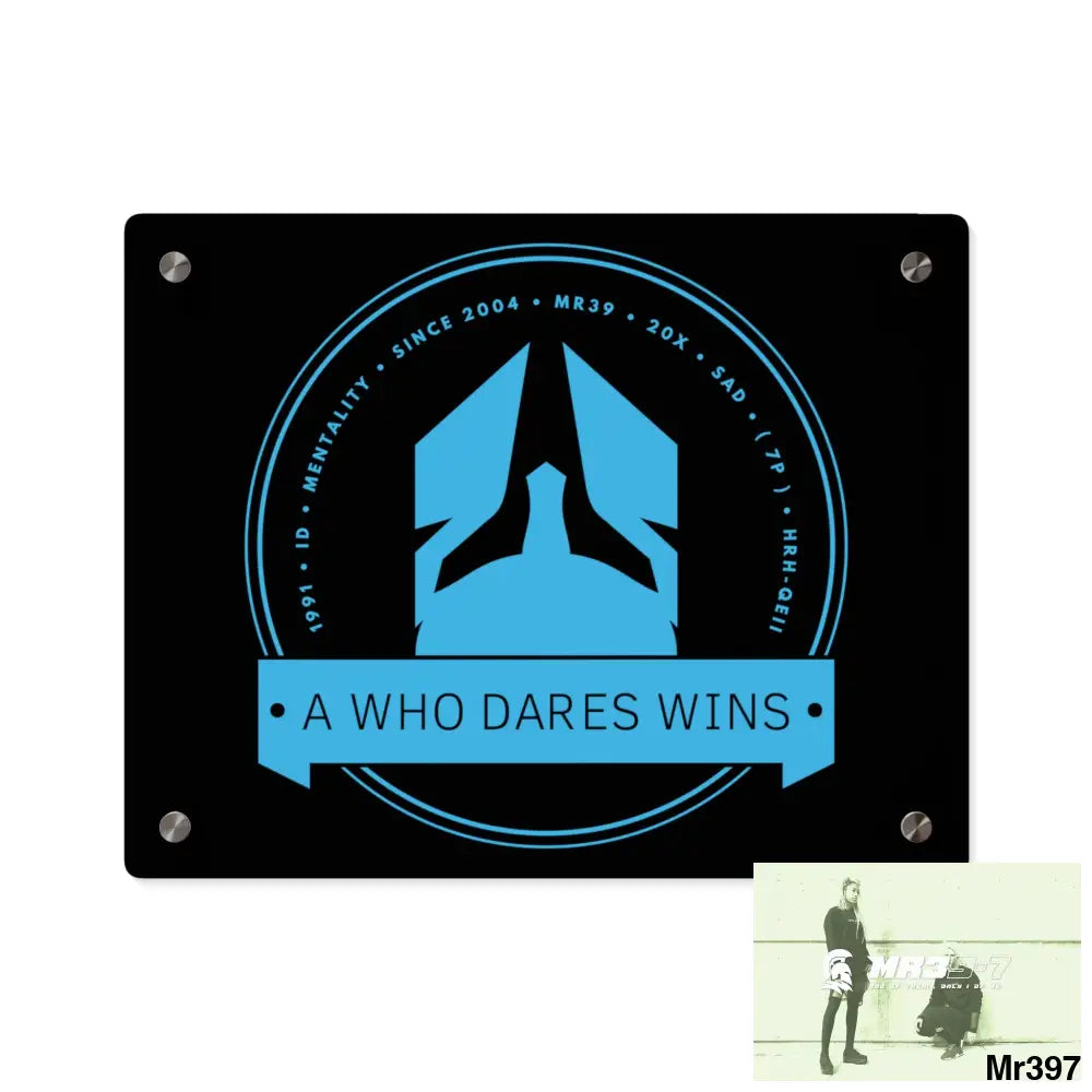 A1 Who Dares Wins Acrylic Wall Art Panels 14″ x 11″ (Horizontal) / 0.25’’ Home Decor