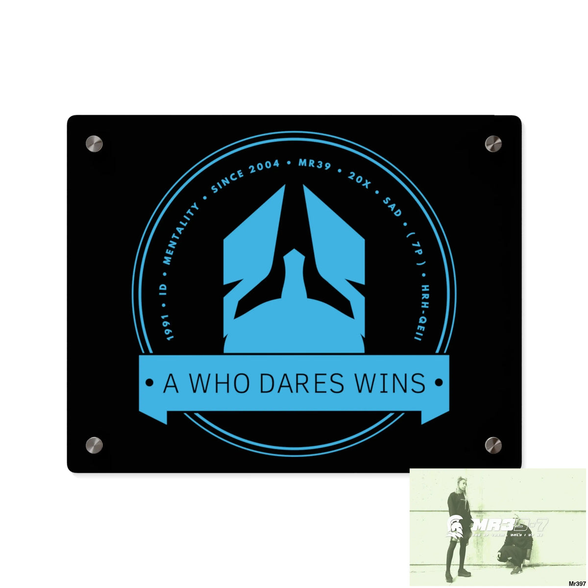 A1 Who Dares Wins Acrylic Wall Art Panels 14″ x 11″ (Horizontal) / 0.25’’ Home Decor