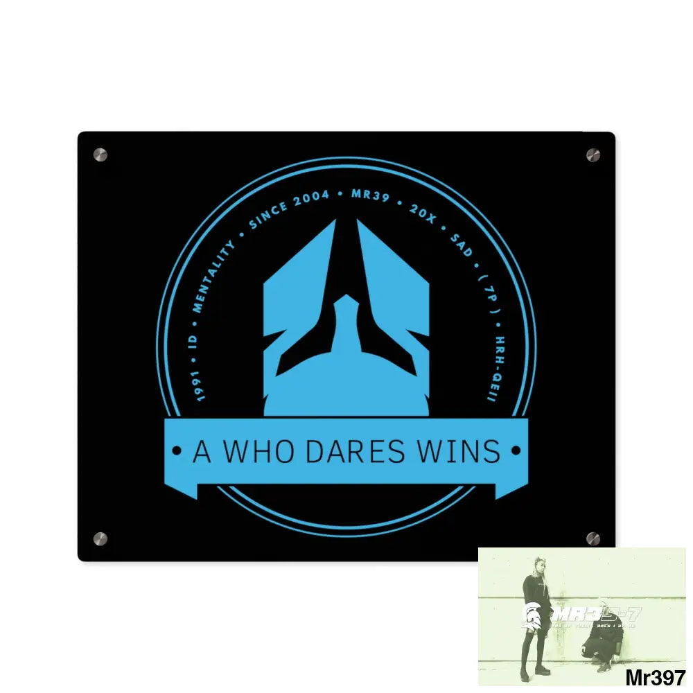 A1 Who Dares Wins Acrylic Wall Art Panels 20″ x 16″ (Horizontal) / 0.25’’ Home Decor