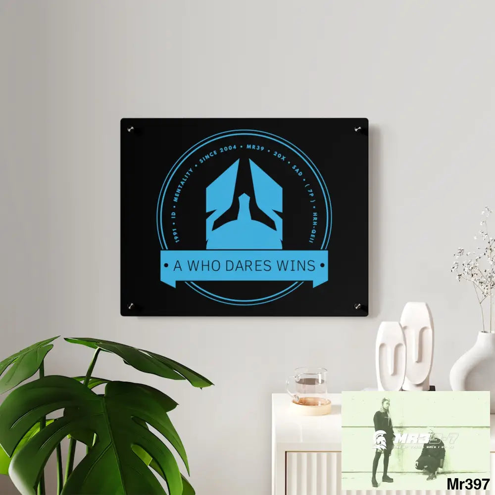 A1 Who Dares Wins Acrylic Wall Art Panels Home Decor