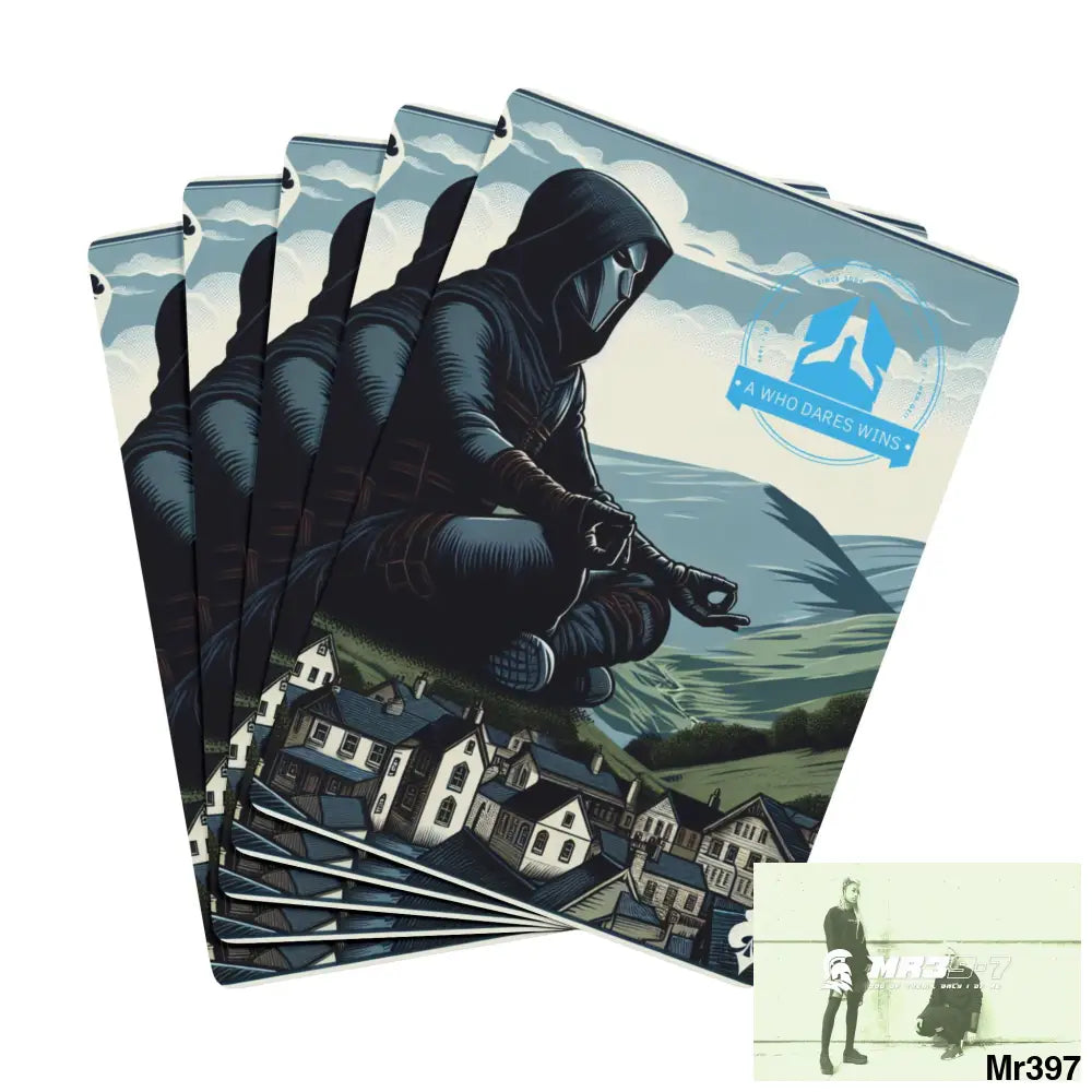A1-Who Dares Wins AI Gwynedd Vigilante Themed Ltd Edition Custom Poker Cards 2.5’’ x 3.5’’ / White / Semi Glossy Paper