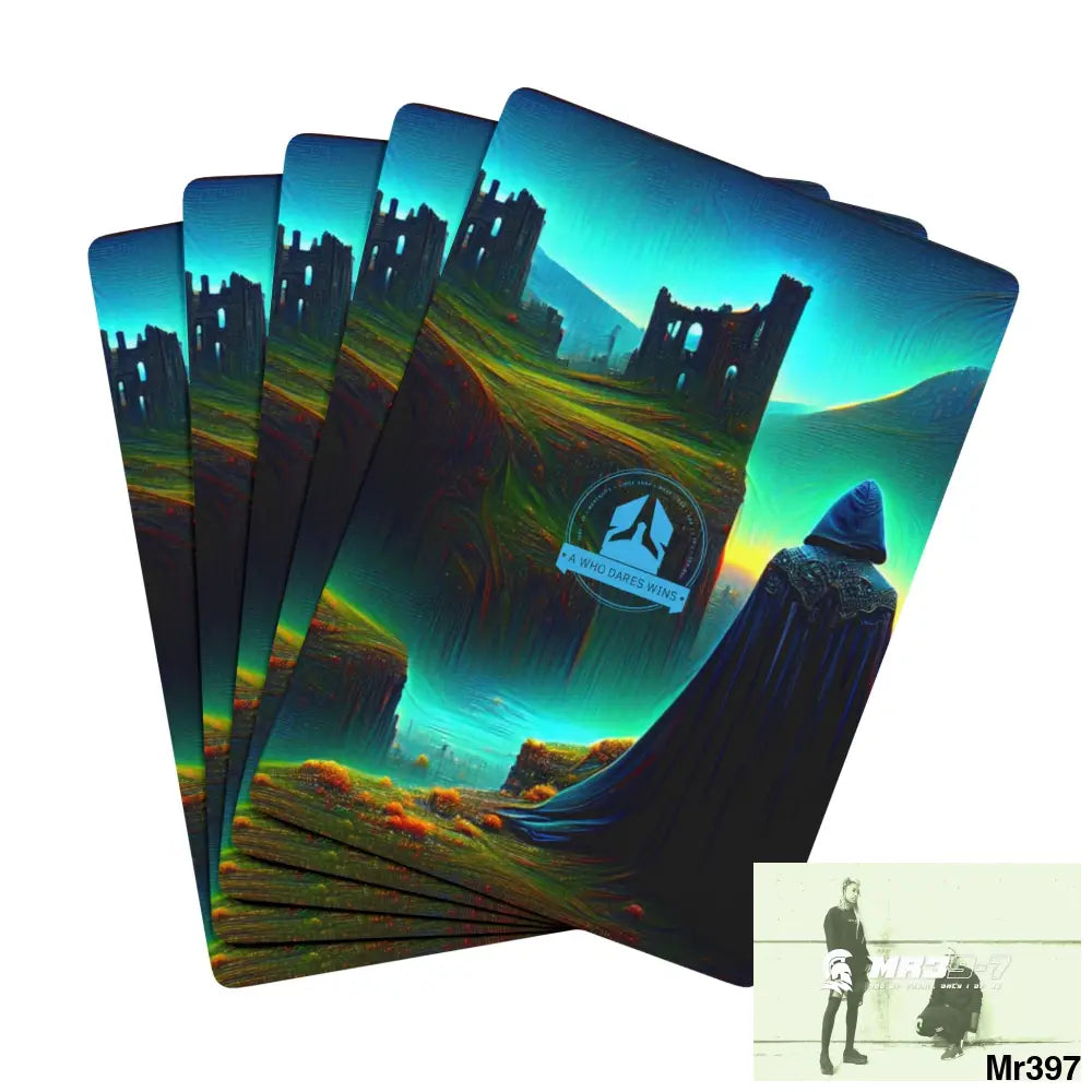 A1-Who Dares Wins AI Gwynedd Vigilante Themed Ltd Edition Custom Poker Cards 2.5’’ x 3.5’’ / White / Semi Glossy Paper