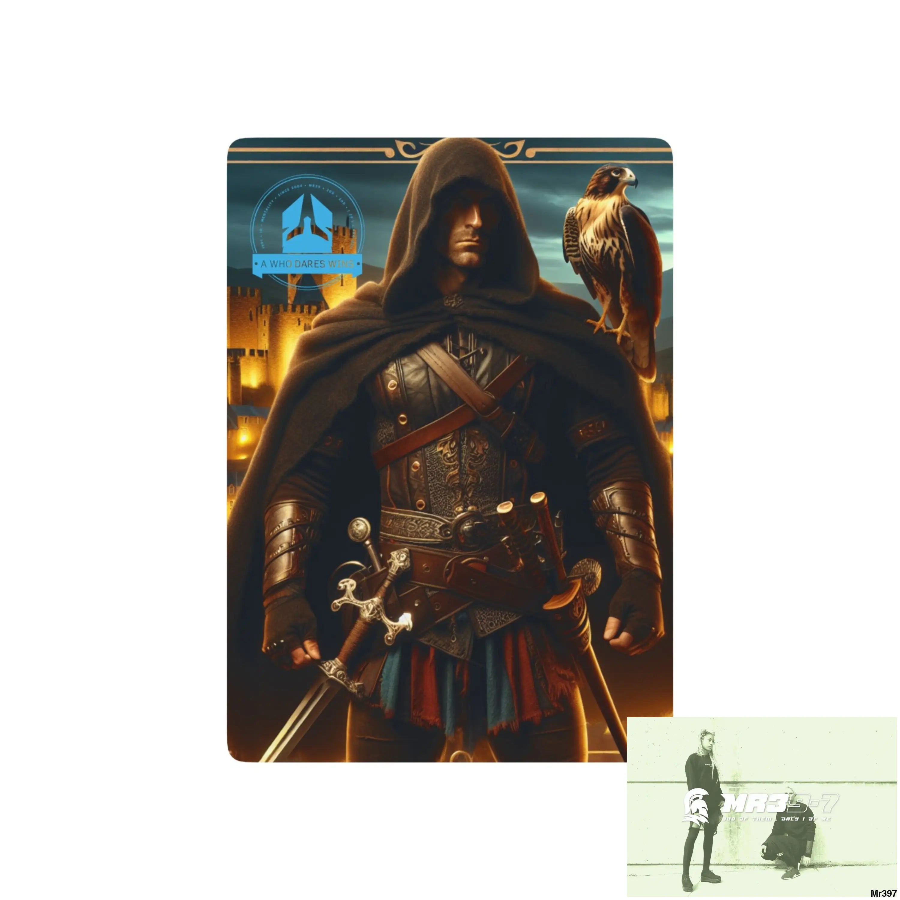 A1-Who Dares Wins AI Gwynedd Vigilante themed Ltd Edition Custom Poker Cards 2.5’’ x 3.5’’ / White / Semi Glossy Paper