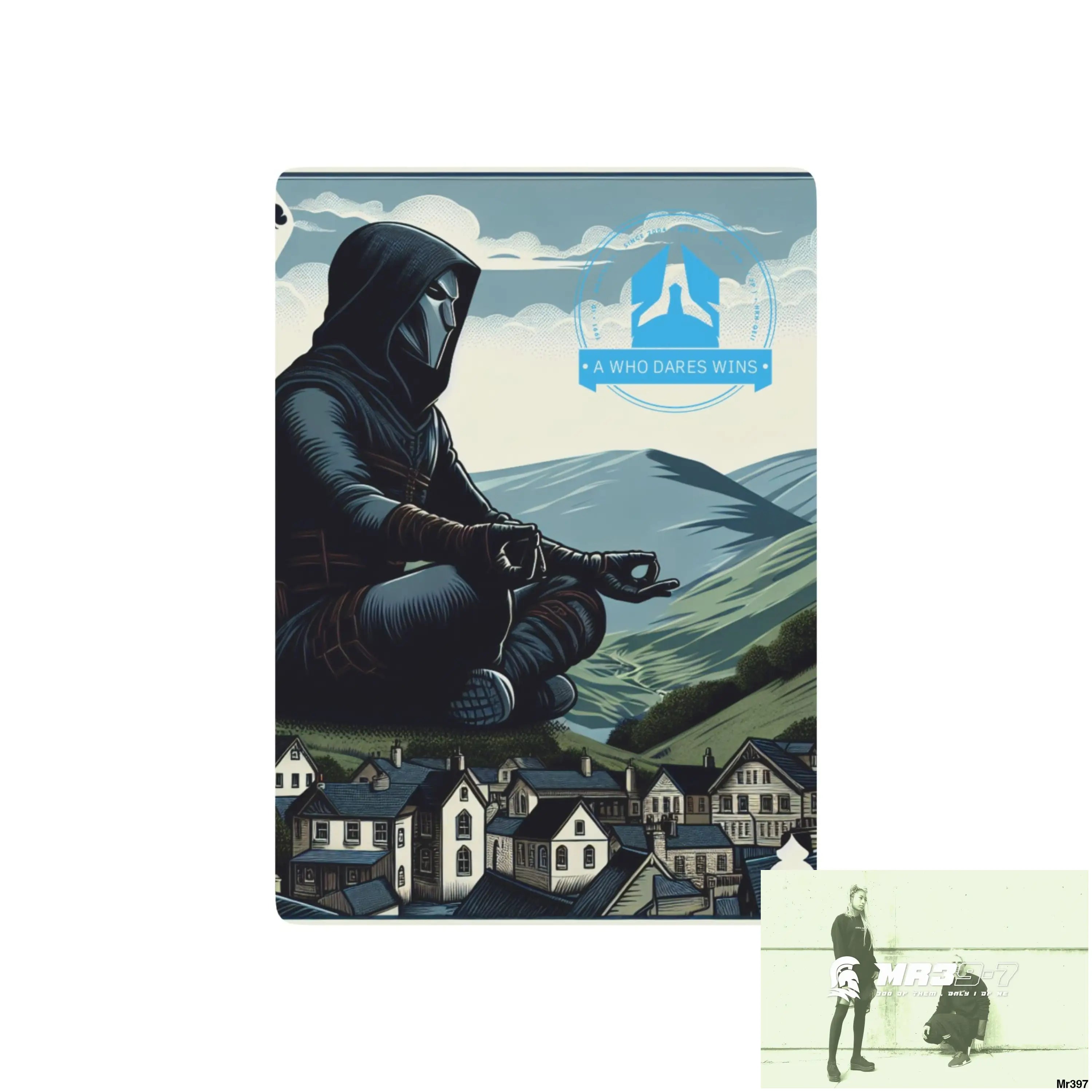 A1-Who Dares Wins AI Gwynedd Vigilante Themed Ltd Edition Custom Poker Cards 2.5’’ x 3.5’’ / White / Semi Glossy Paper
