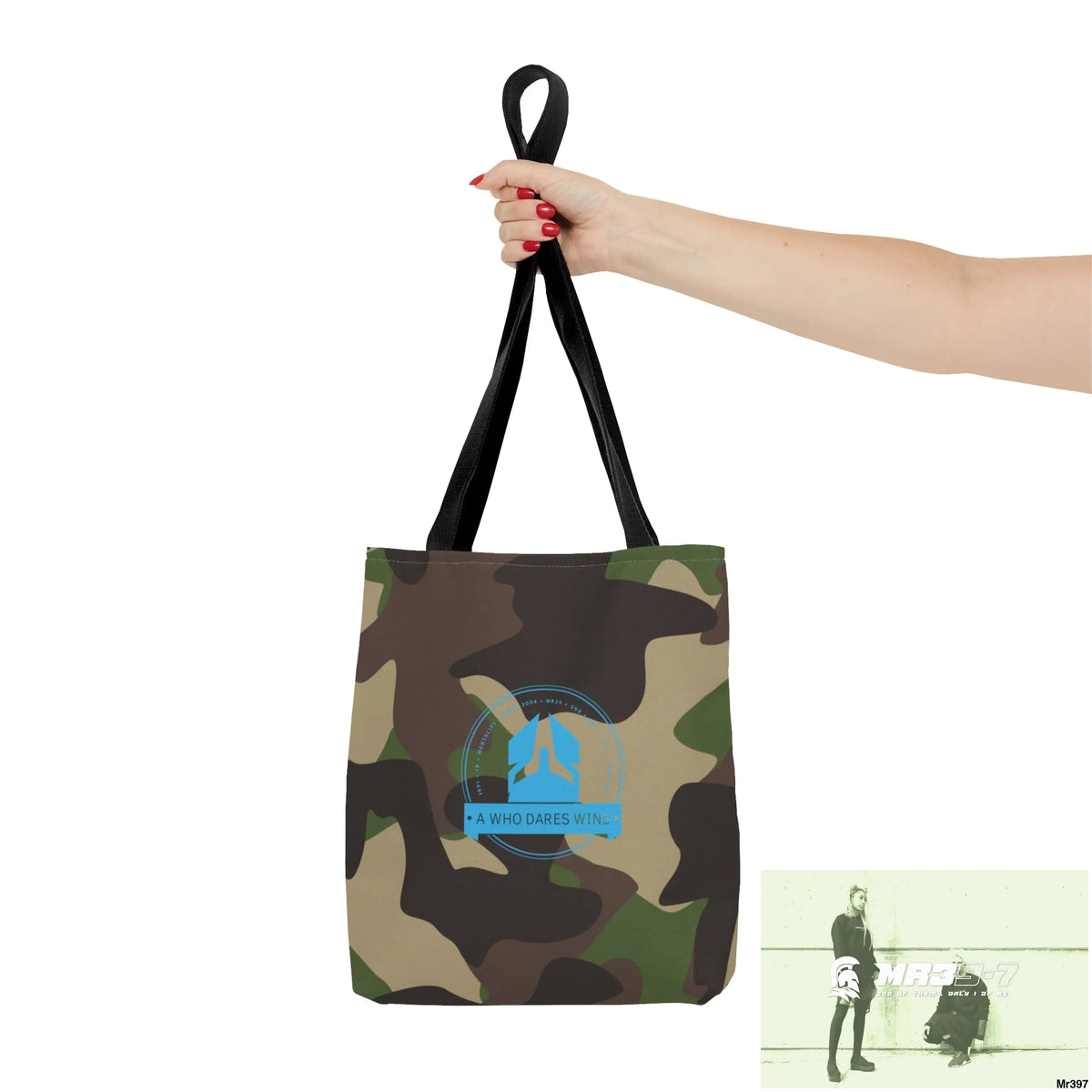 A1-Who Dares Wins Camo Tote Bag (AOP) Bags