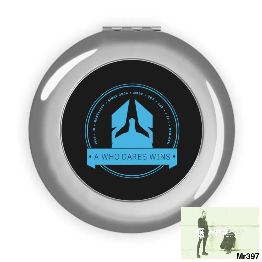 A1 Who Dares Wins Compact Travel Mirror Silver / Glossy / One size Accessories