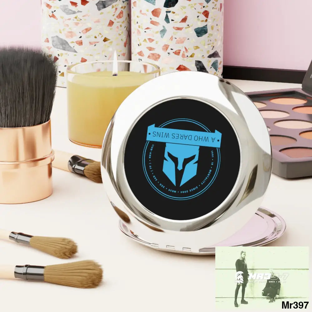 A1 Who Dares Wins Compact Travel Mirror Silver / Glossy / One size Accessories