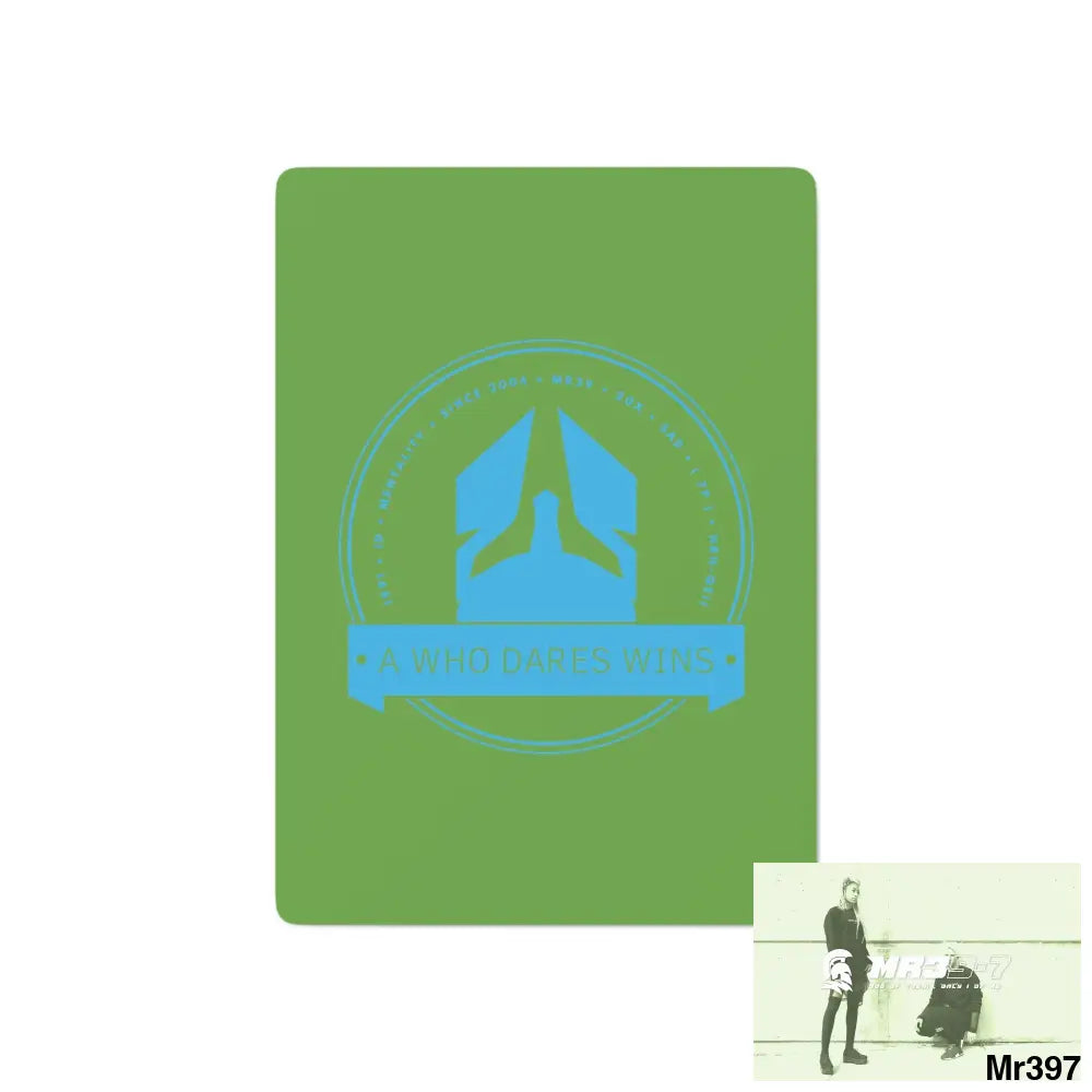 A1-Who Dares Wins Custom Poker Cards 2.47’’ x 3.47’’ / White / Semi Glossy Paper products