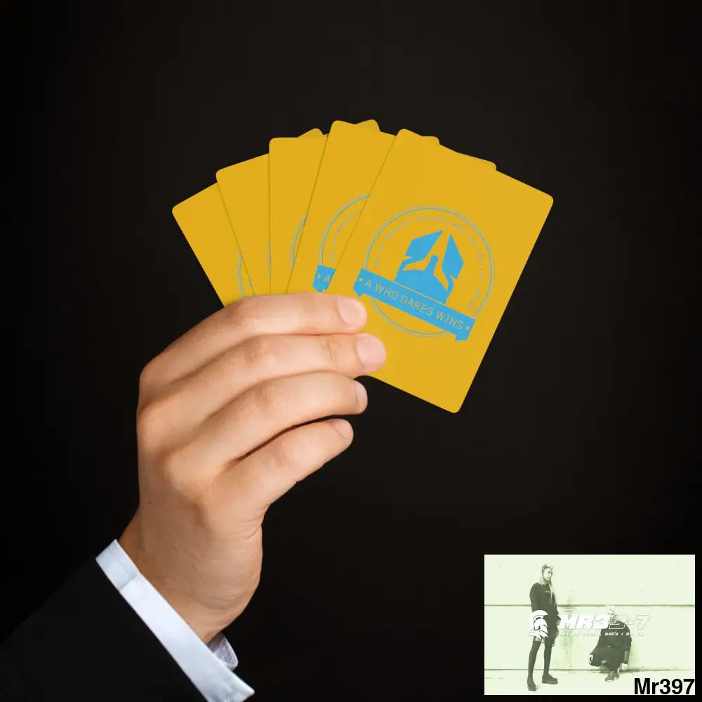 A1-Who Dares Wins Custom Poker Cards 2.47’’ x 3.47’’ / White / Semi Glossy Paper products