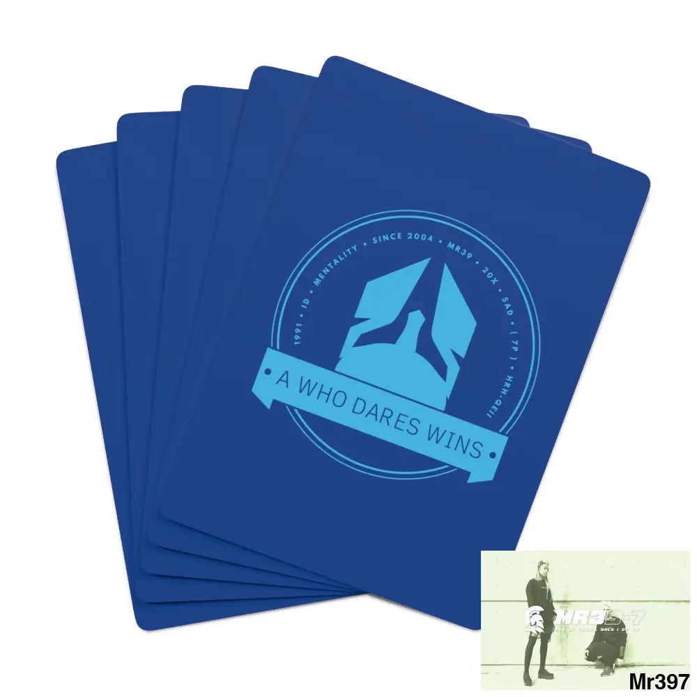 A1-Who Dares Wins Custom Poker Cards 2.47’’ x 3.47’’ / White / Semi Glossy Paper products