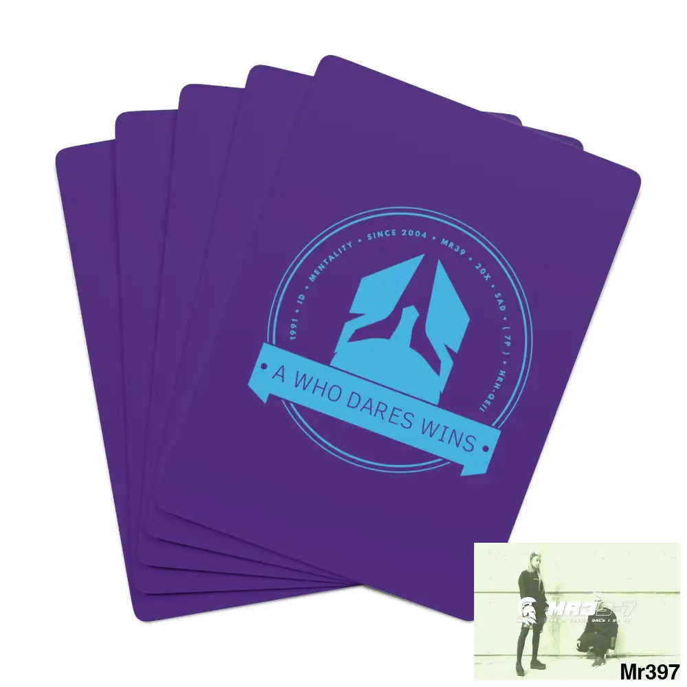 A1-Who Dares Wins Custom Poker Cards 2.47’’ x 3.47’’ / White / Semi Glossy Paper products