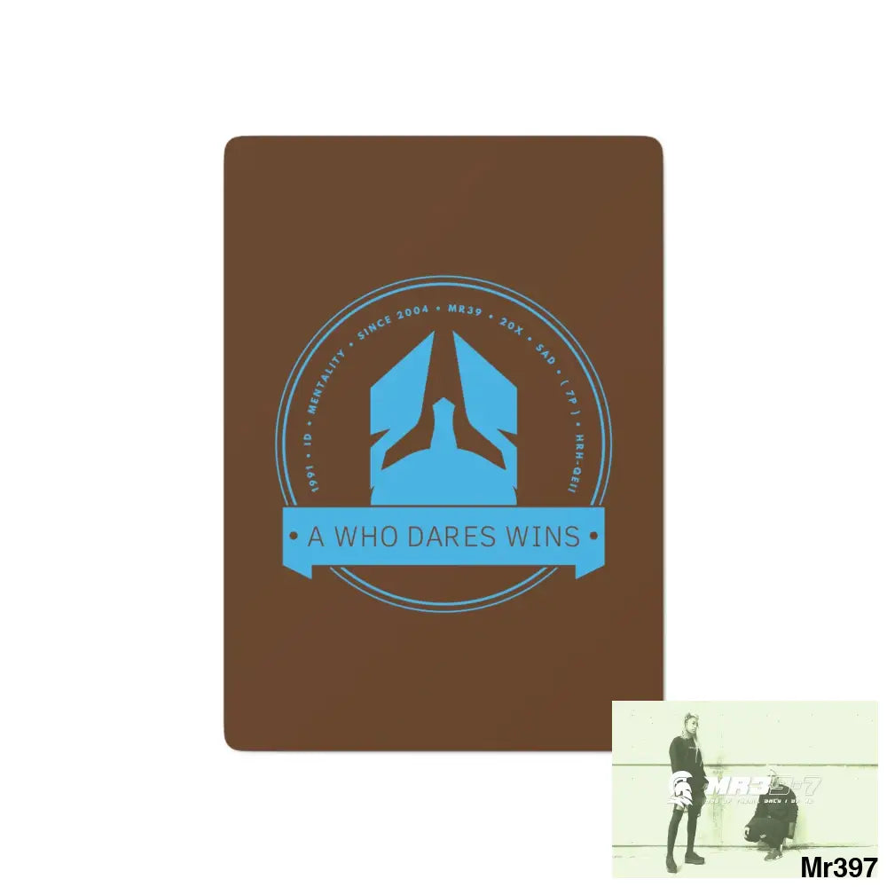 A1-Who Dares Wins Custom Poker Cards 2.47’’ x 3.47’’ / White / Semi Glossy Paper products