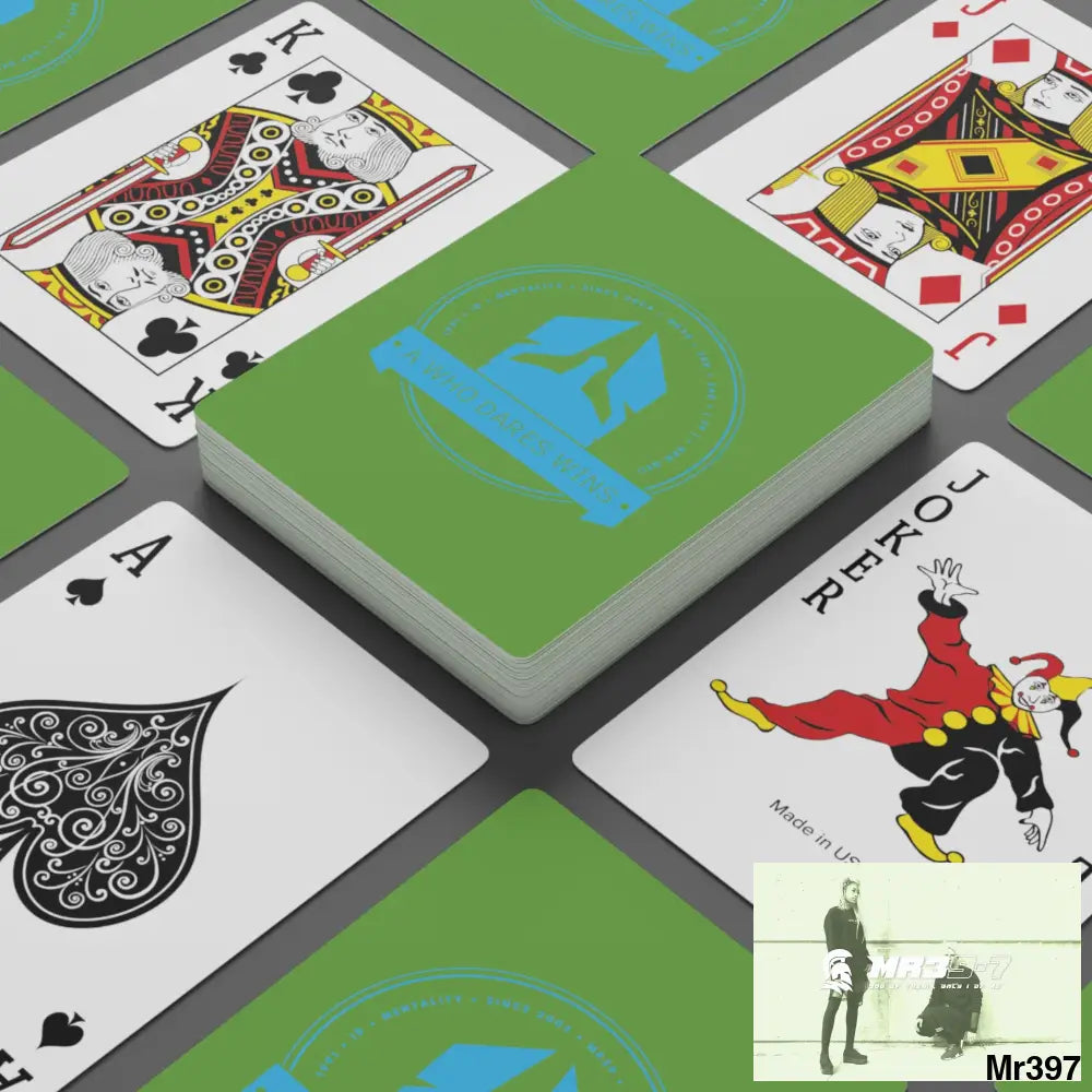 A1-Who Dares Wins Custom Poker Cards 2.47’’ x 3.47’’ / White / Semi Glossy Paper products