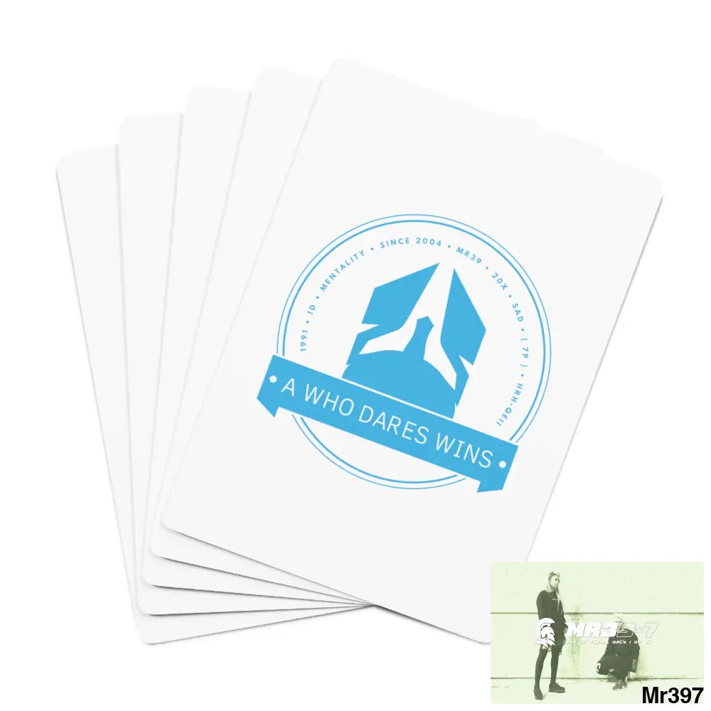 A1-Who Dares Wins Custom Poker Cards 2.47’’ x 3.47’’ / White / Semi Glossy Paper products