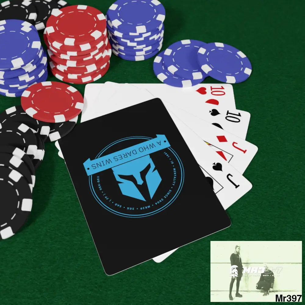 A1-Who Dares Wins Custom Poker Cards 2.47’’ x 3.47’’ / White / Semi Glossy Paper products