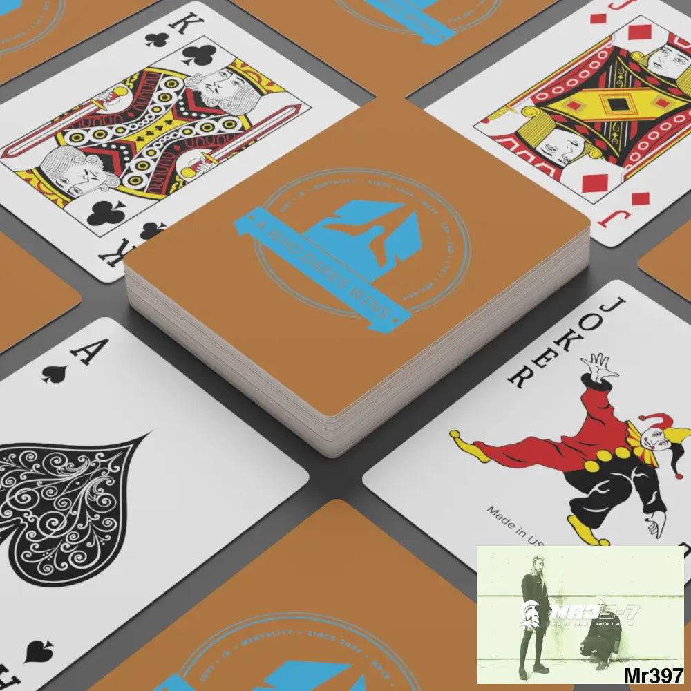 A1-Who Dares Wins Custom Poker Cards 2.47’’ x 3.47’’ / White / Semi Glossy Paper products