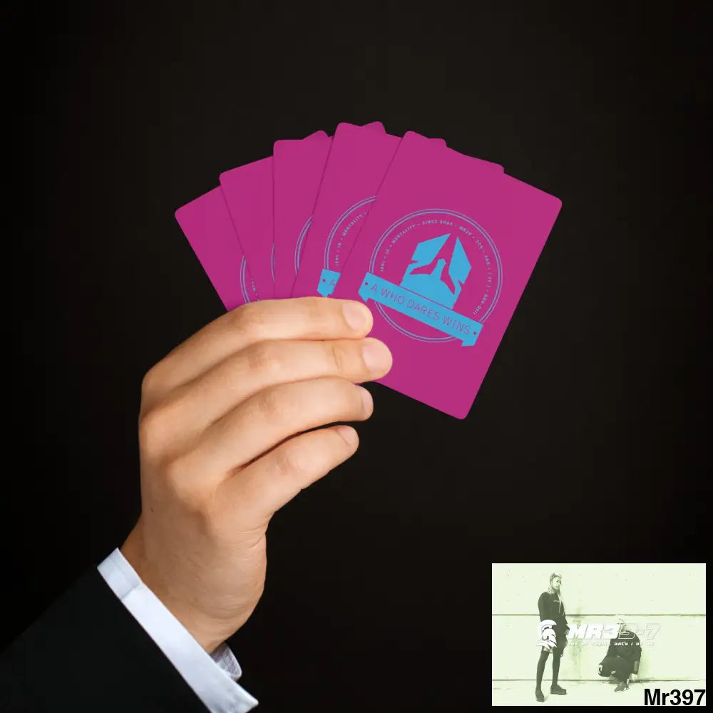 A1--Who Dares Wins Custom Poker Cards 2.47’’ x 3.47’’ / White / Semi Glossy Paper products
