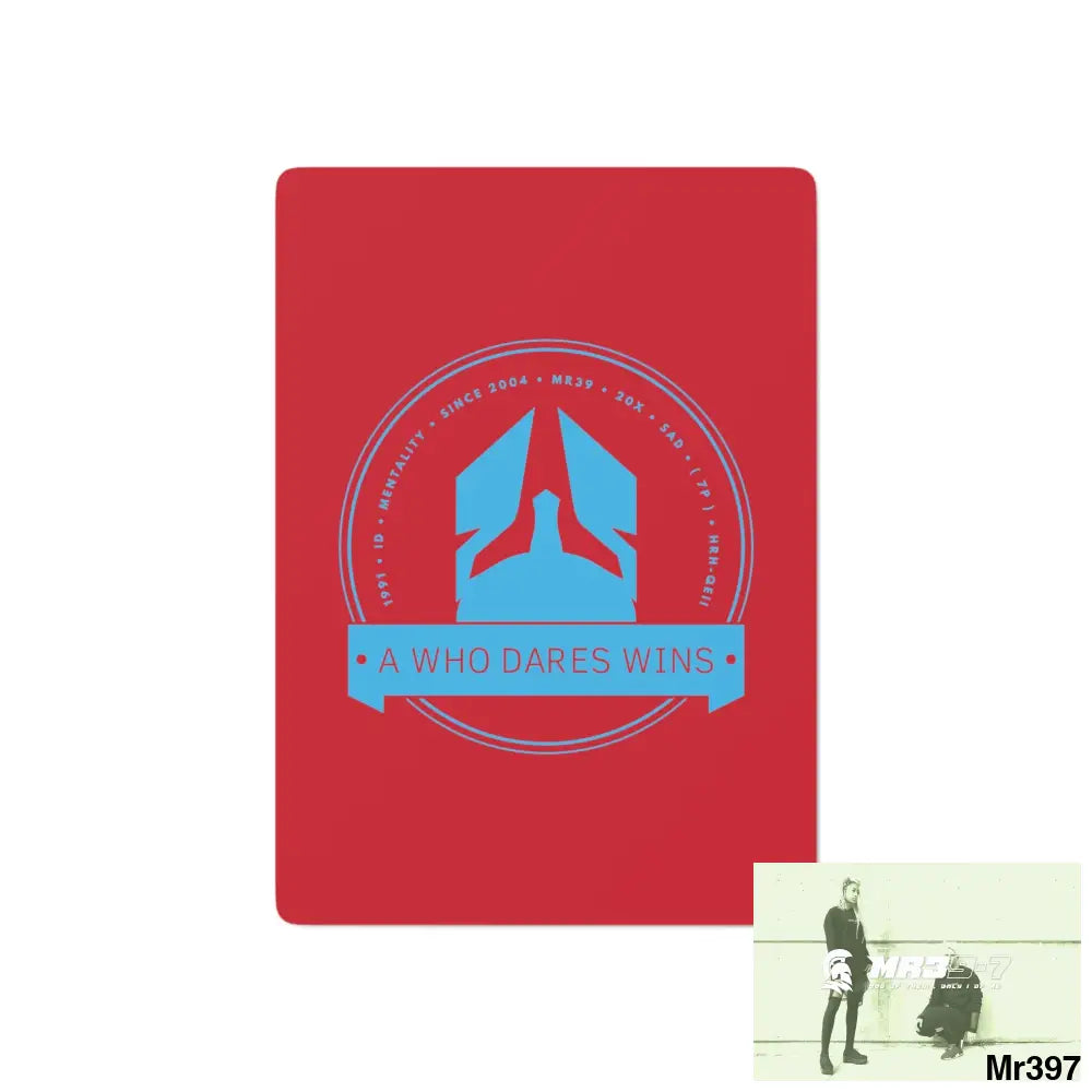 A1-Who Dares Wins Custom Poker Cards 2.47’’ x 3.47’’ / White / Semi Glossy Paper products