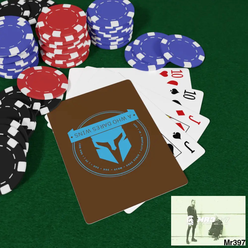A1-Who Dares Wins Custom Poker Cards 2.47’’ x 3.47’’ / White / Semi Glossy Paper products