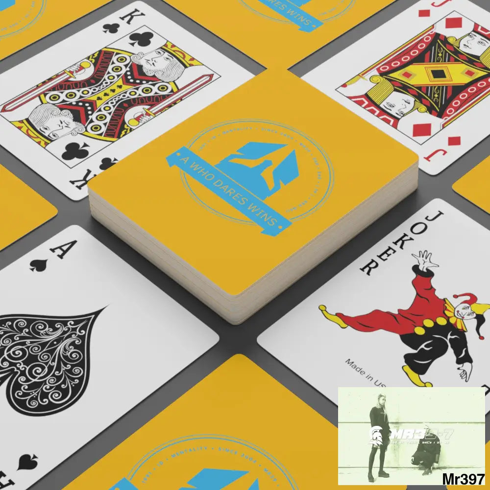 A1-Who Dares Wins Custom Poker Cards 2.47’’ x 3.47’’ / White / Semi Glossy Paper products