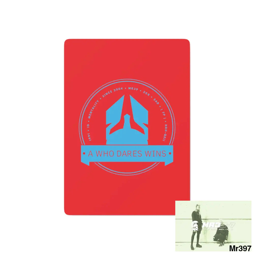 A1-Who Dares Wins Custom Poker Cards 2.47’’ x 3.47’’ / White / Semi Glossy Paper products