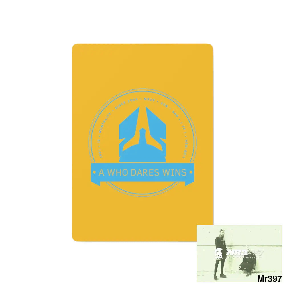 A1-Who Dares Wins Custom Poker Cards 2.47’’ x 3.47’’ / White / Semi Glossy Paper products