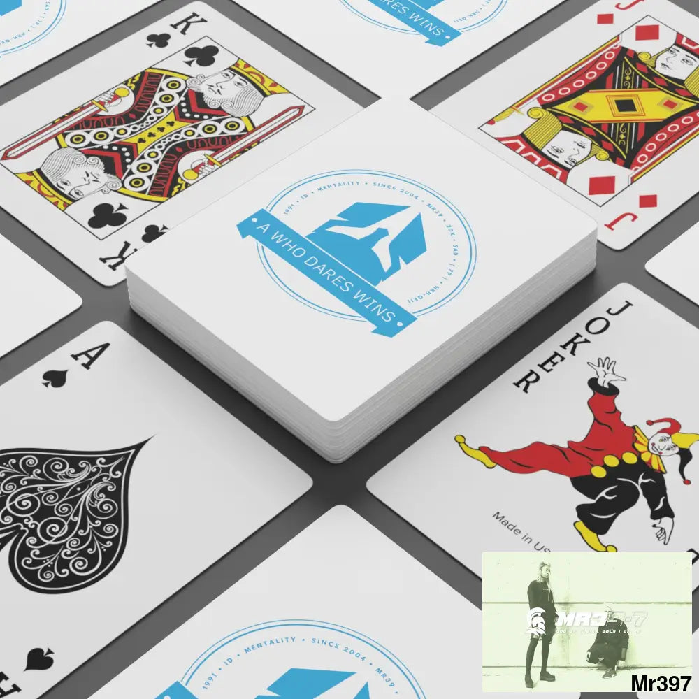 A1-Who Dares Wins Custom Poker Cards 2.47’’ x 3.47’’ / White / Semi Glossy Paper products