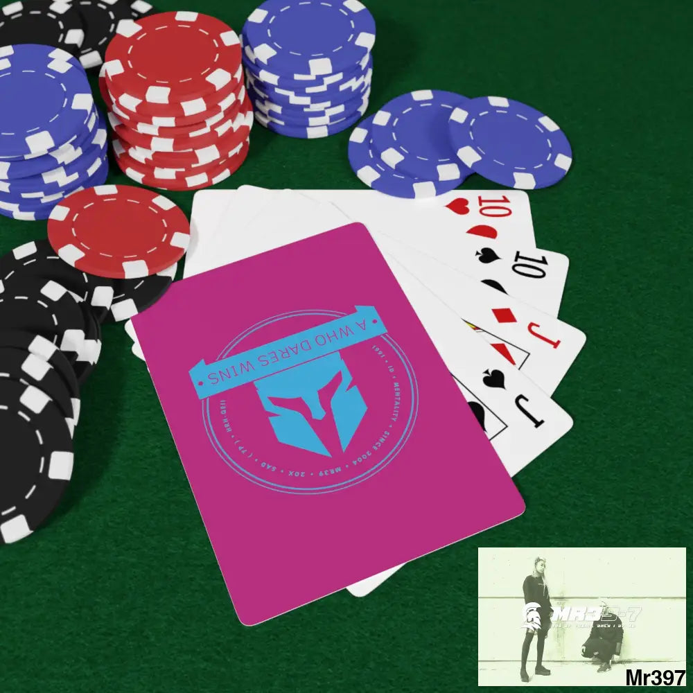 A1--Who Dares Wins Custom Poker Cards 2.47’’ x 3.47’’ / White / Semi Glossy Paper products